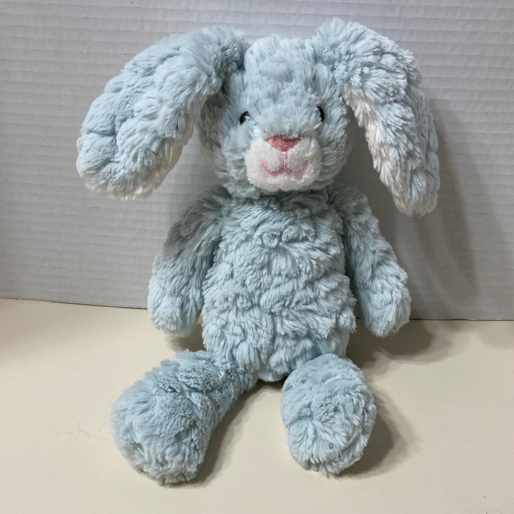 Mary Meyer Baby Bunny Rabbit Nursery Plush Stuffed Animal Lovey Blue and White
